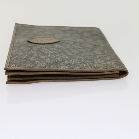 Pre Loved SAINT LAURENT  Clutch Bag Leather nylon 2Set Gray Khaki Auth ar11245 - Picture 5 of 10